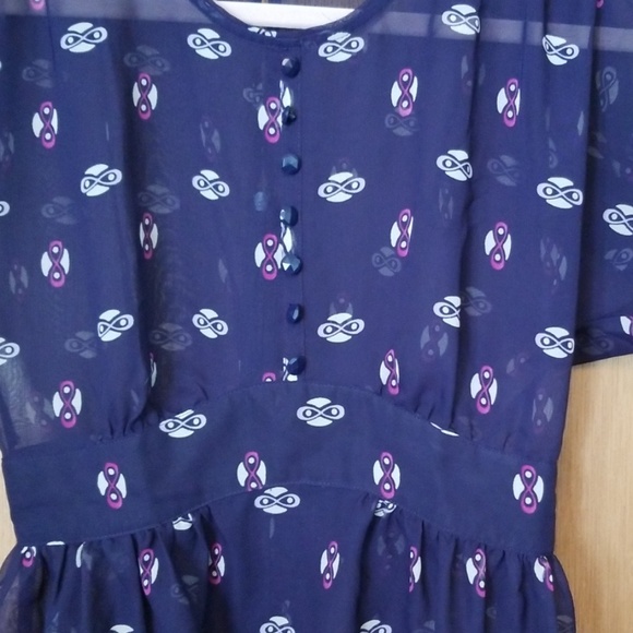 Anna Sui for Target Sheer Plum Top sz small - Picture 6 of 6